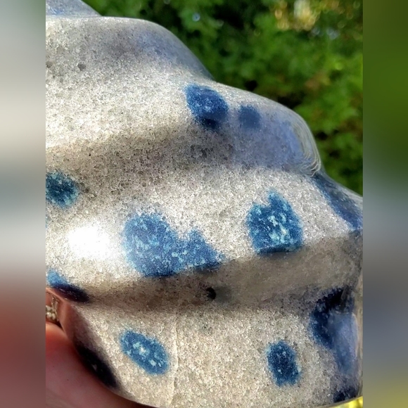 Authentic K2 (Azurite in Granite) Carved Flame from Pakistan - Picture 10 of 16